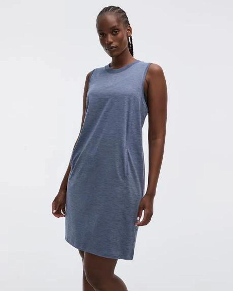 Sleeveless Crew-Neck Dress