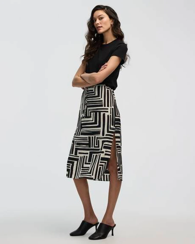 Midi Skirt with Side Slits