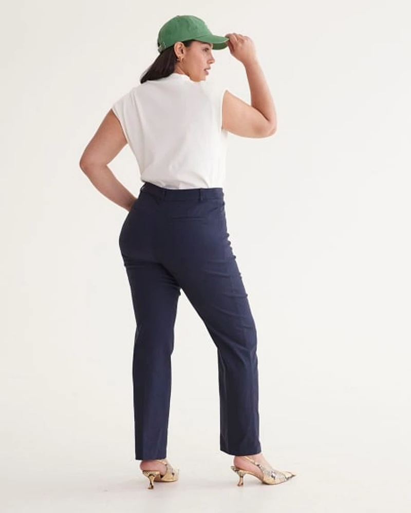 Straight-Leg High-Rise Pant