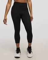 Legging capri Pulse à taille haute avec inserts côtelés