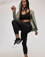 Legging capri Pulse à taille haute avec inserts côtelés