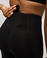 Legging capri Pulse à taille haute avec inserts côtelés