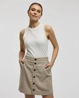 Jupe-short en mélange de lin