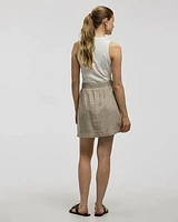 Jupe-short en mélange de lin