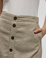 Jupe-short en mélange de lin