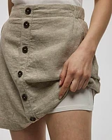 Jupe-short en mélange de lin