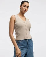 V-Neck Ribbed Vest
