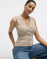 V-Neck Ribbed Vest