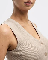 V-Neck Ribbed Vest