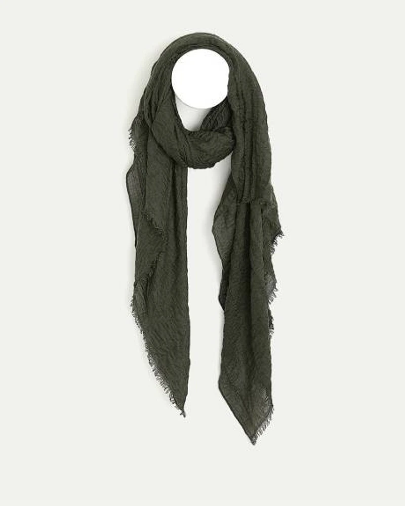Scarf with Raw Edges