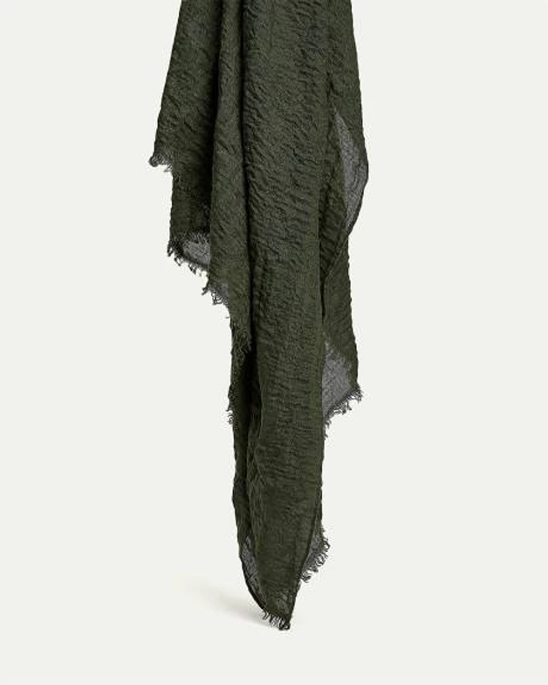 Scarf with Raw Edges