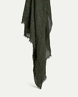Scarf with Raw Edges