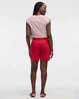 Linen-Blend Shorts with Elastic Waistband