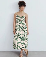 Sleeveless Midi Dress with V Neckline