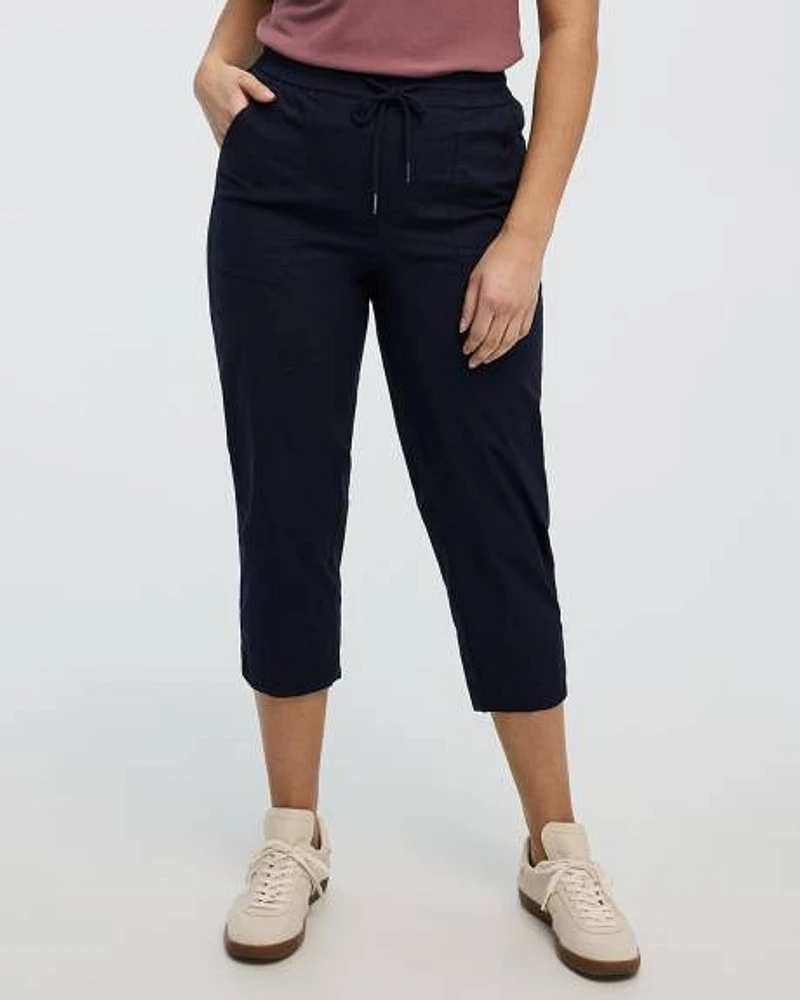 Poplin Capri Pants