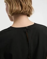 Extended-Sleeve Crew-Neck Romper