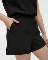 Extended-Sleeve Crew-Neck Romper