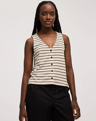 Veste rayée en tricot