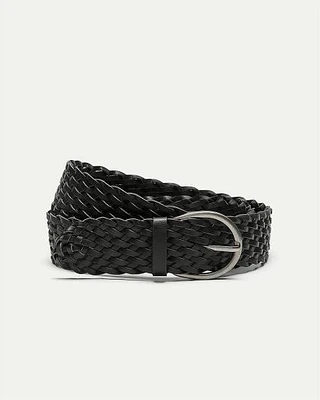 Ceinture tressée en faux cuir