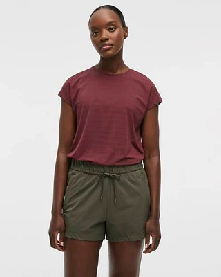 Stretch Pull-On Shorts with Zipped Pockets