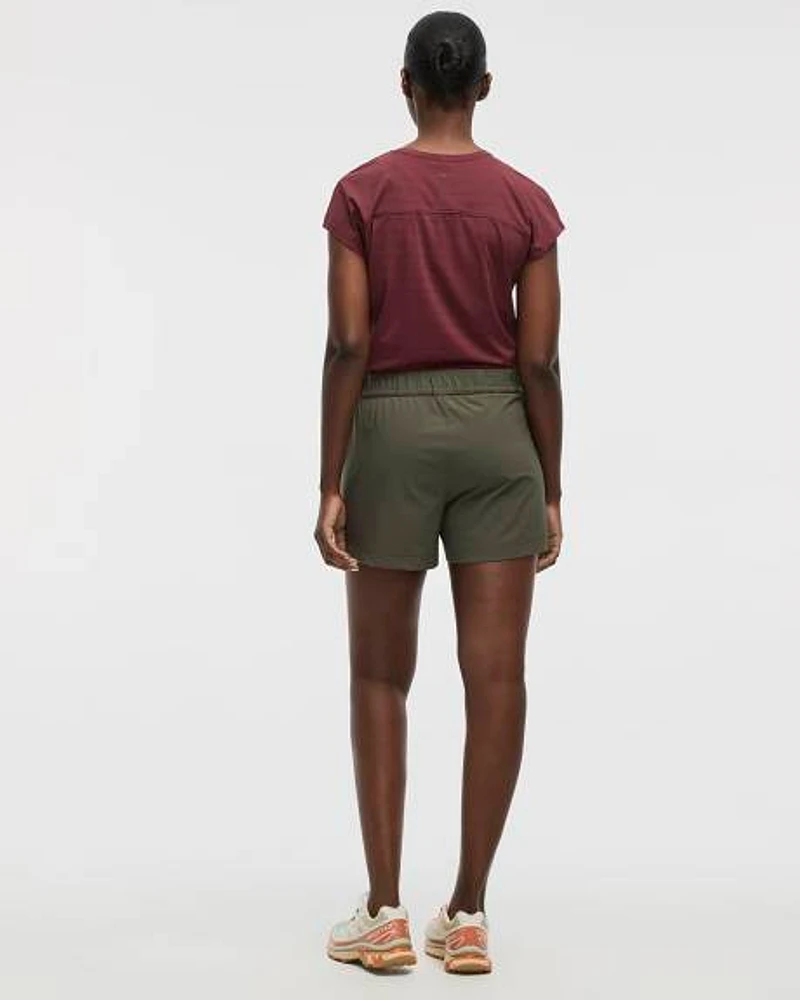 Stretch Pull-On Shorts with Zipped Pockets