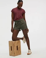 Stretch Pull-On Shorts with Zipped Pockets