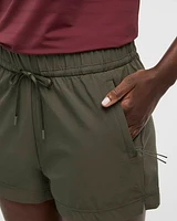 Stretch Pull-On Shorts with Zipped Pockets