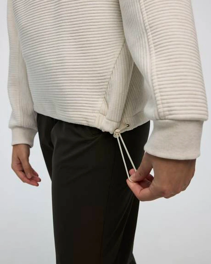Textured Hooded Pullover