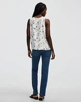 Blouse sans manches à col rond