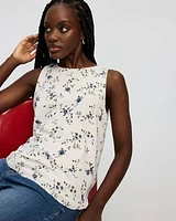 Blouse sans manches à col rond