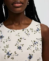Blouse sans manches à col rond