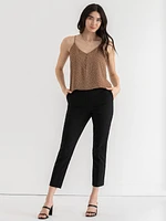 Sadie Strappy V-Neck Tank with Button