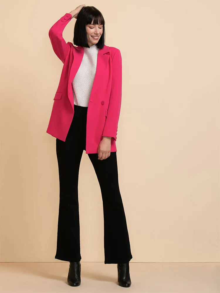Crepe 2-Button Relaxed Blazer