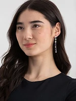Long Crystal Statement Dangle Earrings
