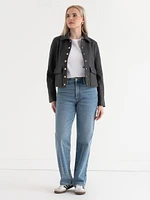 Cropped Felt Jacket