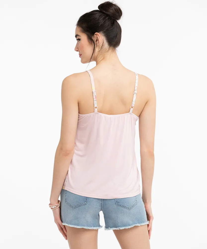 Ruffled Challis Tank Top