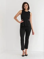 Peplum Top with Tie