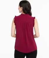 Eco-Friendly Sleeveless Mock Neck Blouse