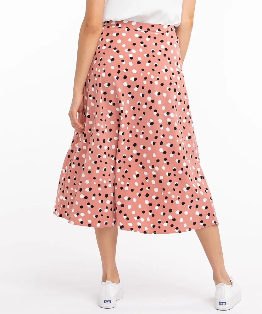 Bias Cut Midi Skirt
