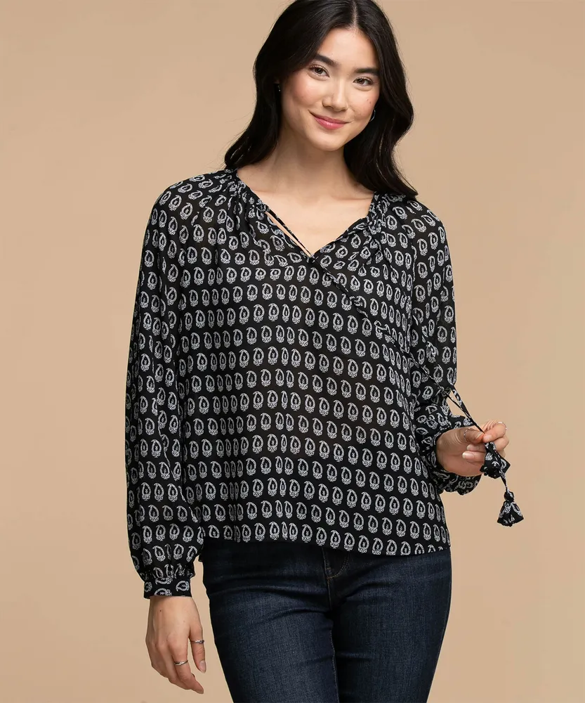 Long Sleeve Peasant Blouse