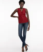 Lace Sleeveless Crossover Top