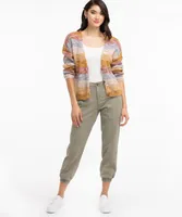 Space Dye Button Front Cardigan