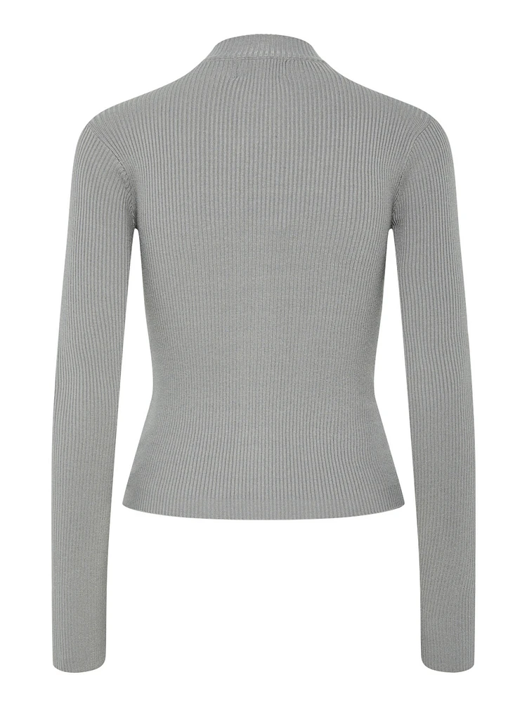 Crista Long Sleeve Zip Knit Cardigan
