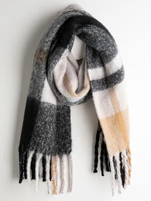 Large Plaid Noodle Scarf