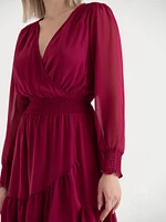 Nova Chiffon Smocked Mini Dress