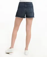 5-Pocket Frayed Hem Denim Short
