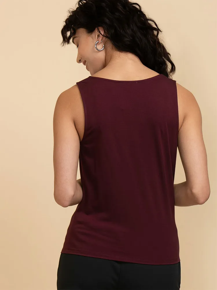 Sleeveless Cowl Neck Top