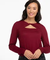 Twist Front Cutout Top