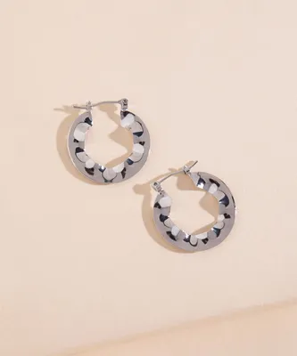 Small Molted Metal Hoop Earrings