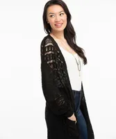 Open Stitch Pointelle Cardigan